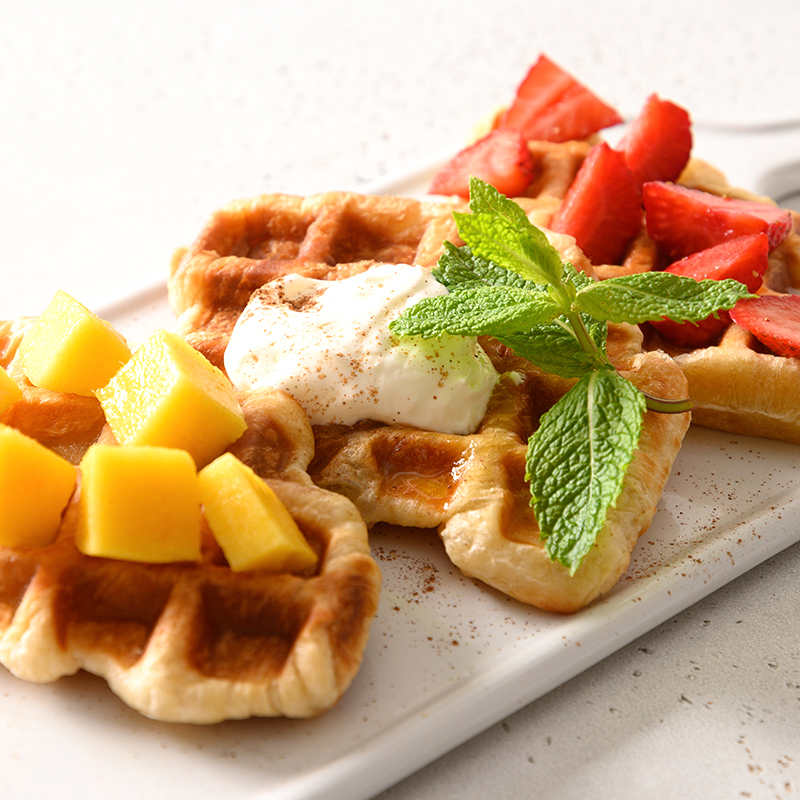 Macchina per waffle verticale che si ribalta